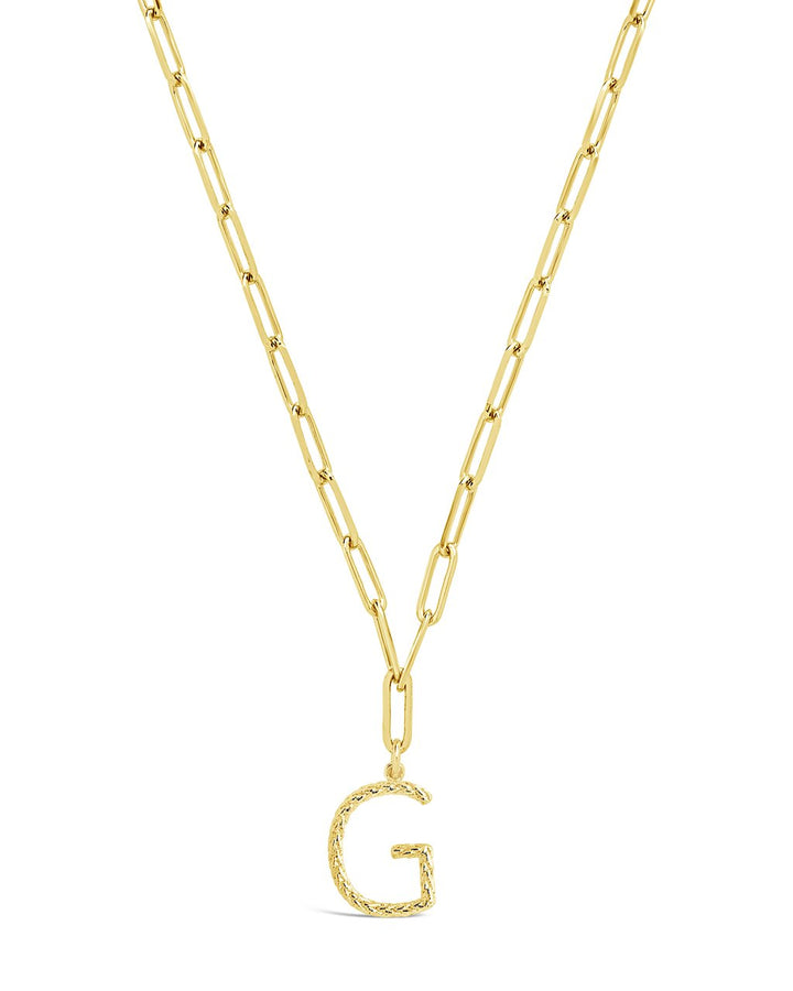 Braided Initial Pendant Necklace