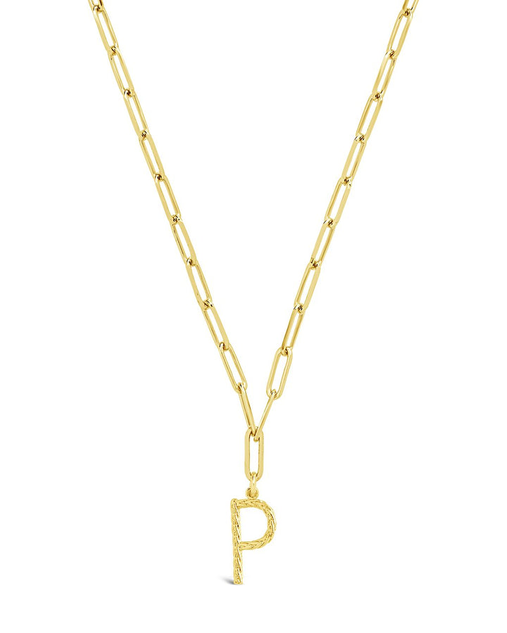 Braided Initial Pendant Necklace