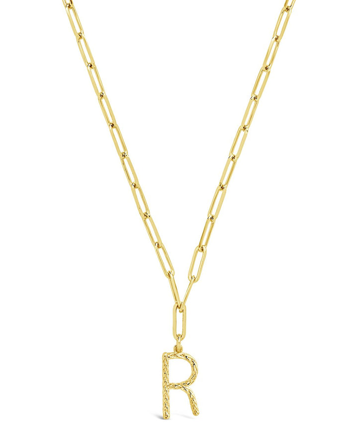 Braided Initial Pendant Necklace