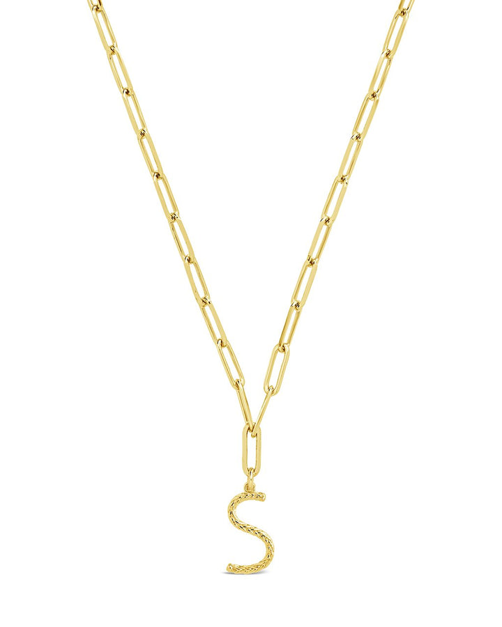Braided Initial Pendant Necklace