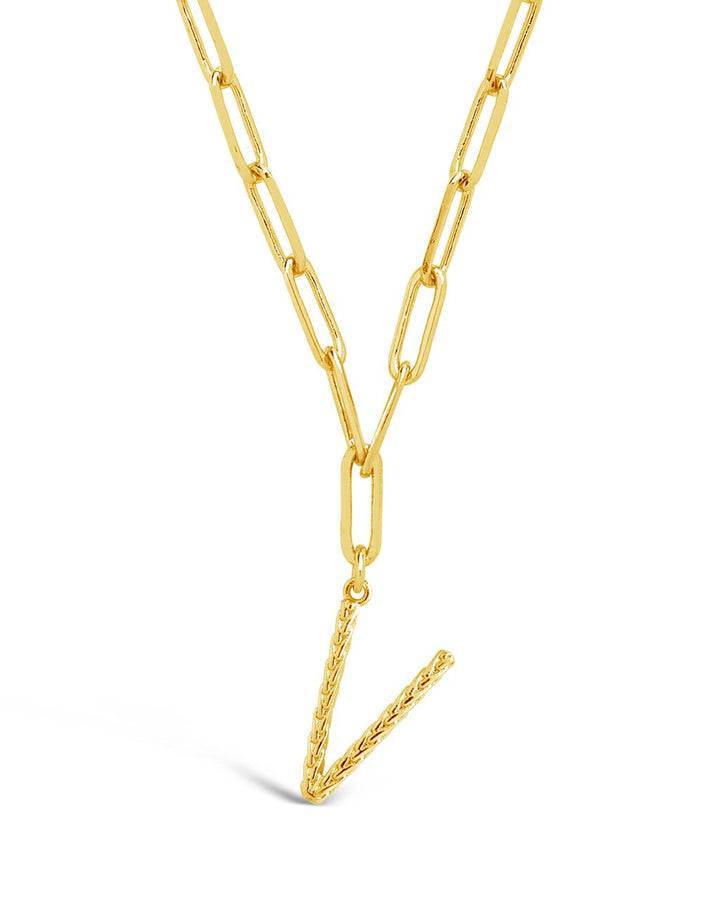 Braided Initial Pendant Necklace