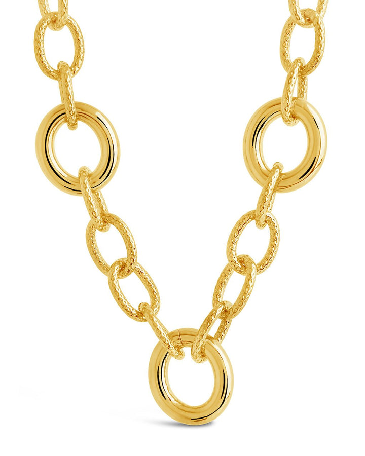 Carter Round Statement Link Necklace