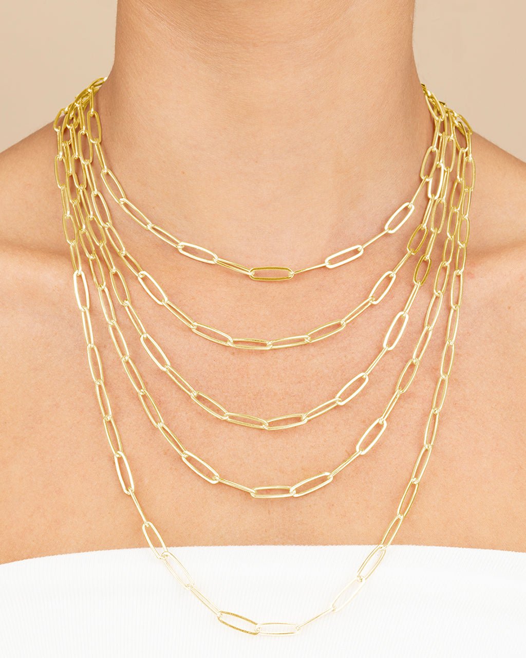 Paperclip Chain Necklace - Large Elongated