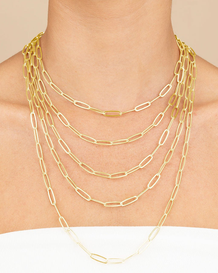 Paperclip Chain Necklace - Large Elongated