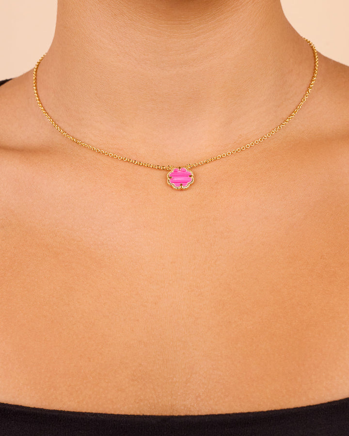 Rose Petal Pendant Necklace