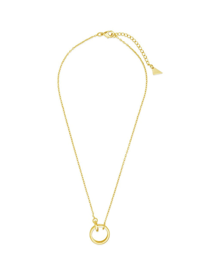 Mishel Mother of Pearl Interlocking Circles Pendant Necklace