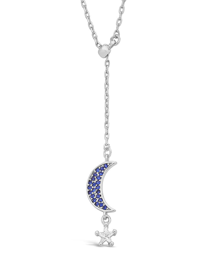Star & Moon Dangling Y Necklace