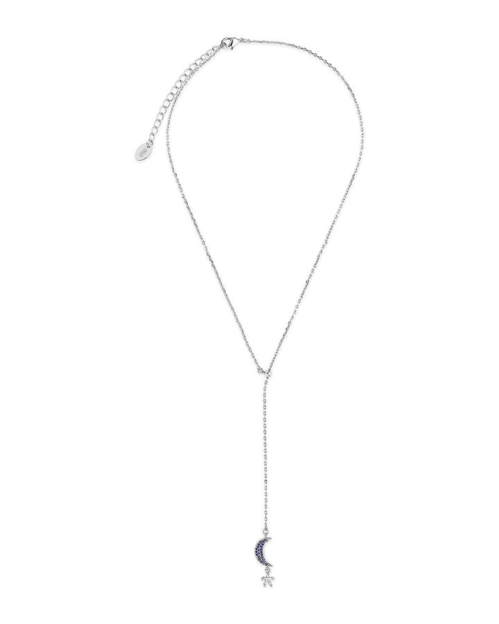 Star & Moon Dangling Y Necklace