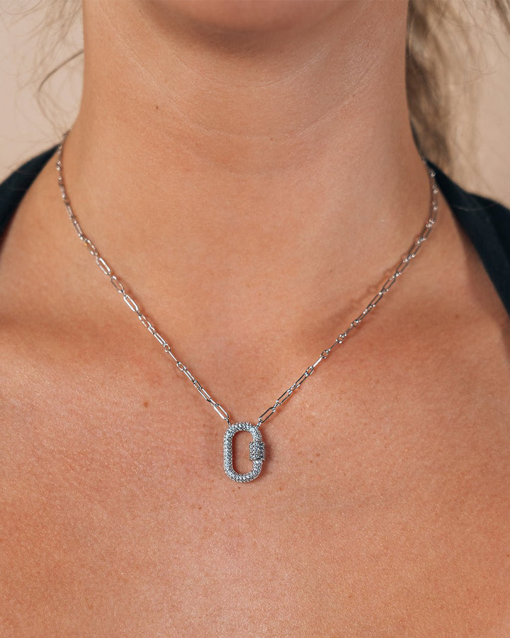 Carabiner Lock Necklace Bundle - Pave CZ