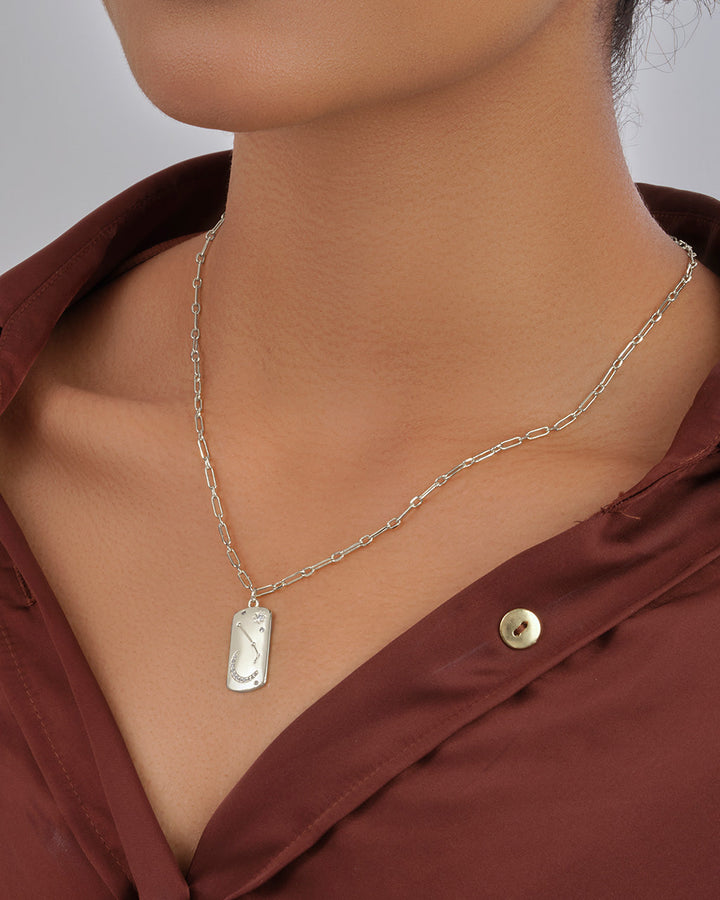 Constellation Dog Tag Pendant Necklace