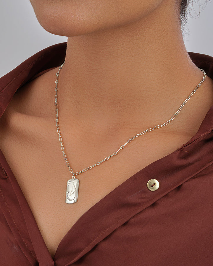 Constellation Dog Tag Pendant Necklace