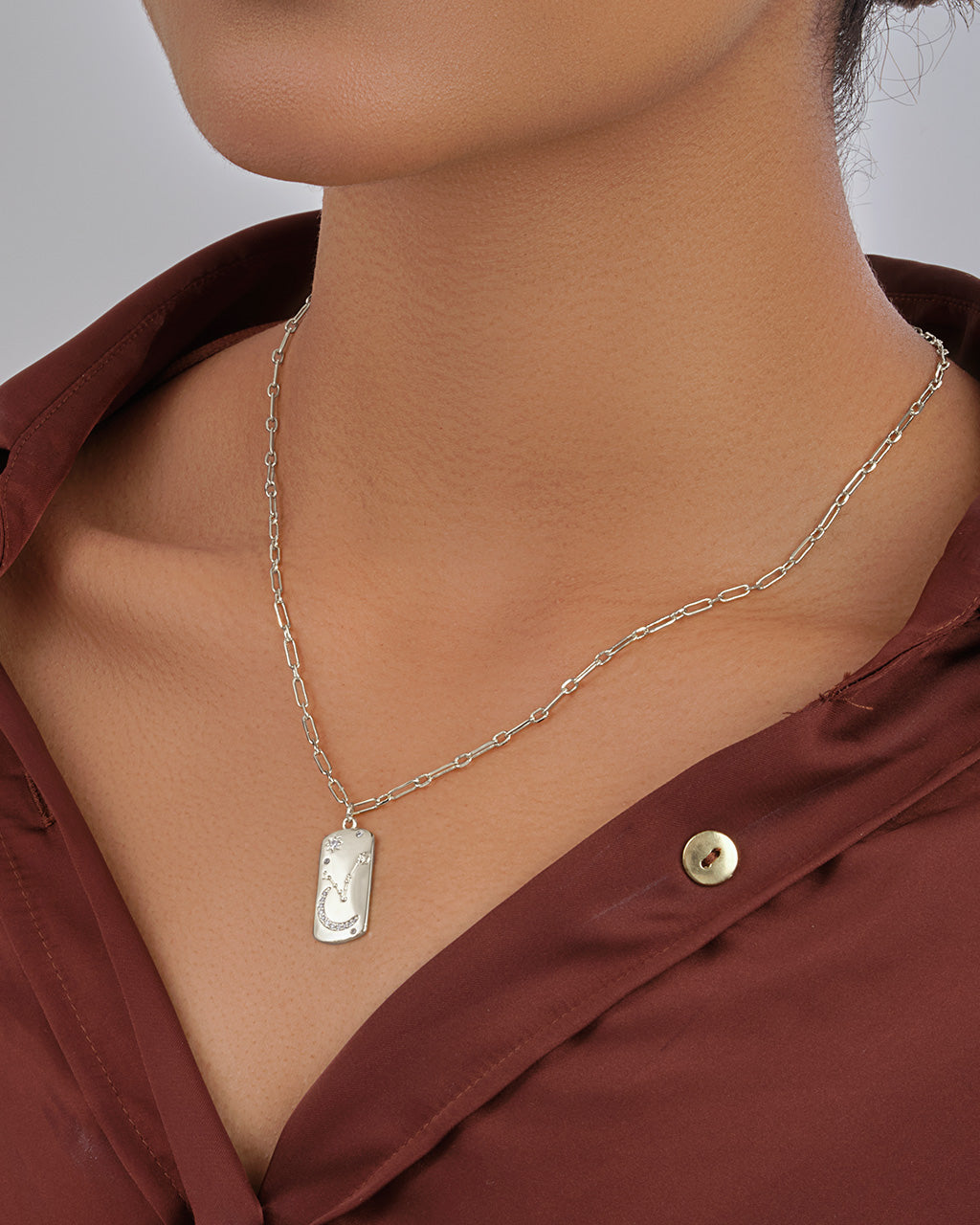 Constellation Dog Tag Pendant Necklace