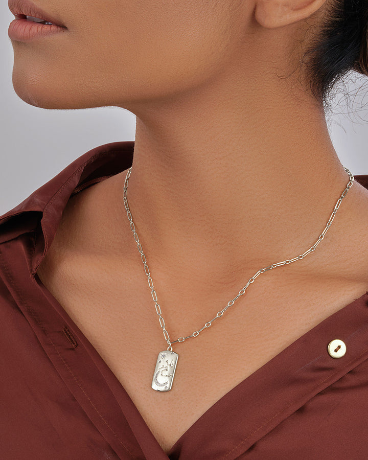Constellation Dog Tag Pendant Necklace