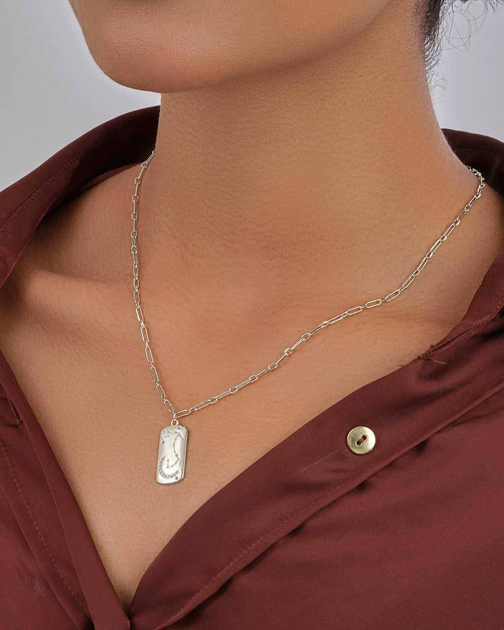 Constellation Dog Tag Pendant Necklace