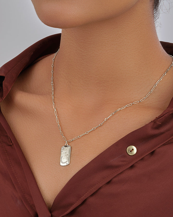 Constellation Dog Tag Pendant Necklace