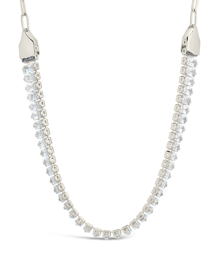 Sarai CZ & Chain Tennis Necklace by Sterling Forever