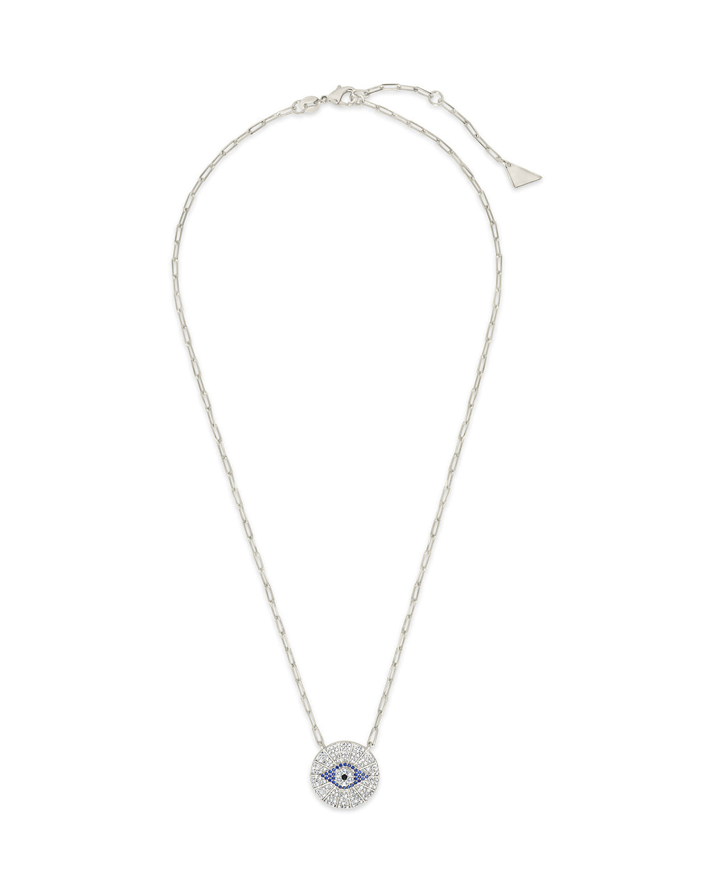 Evil Eye Disk Pendant Necklace