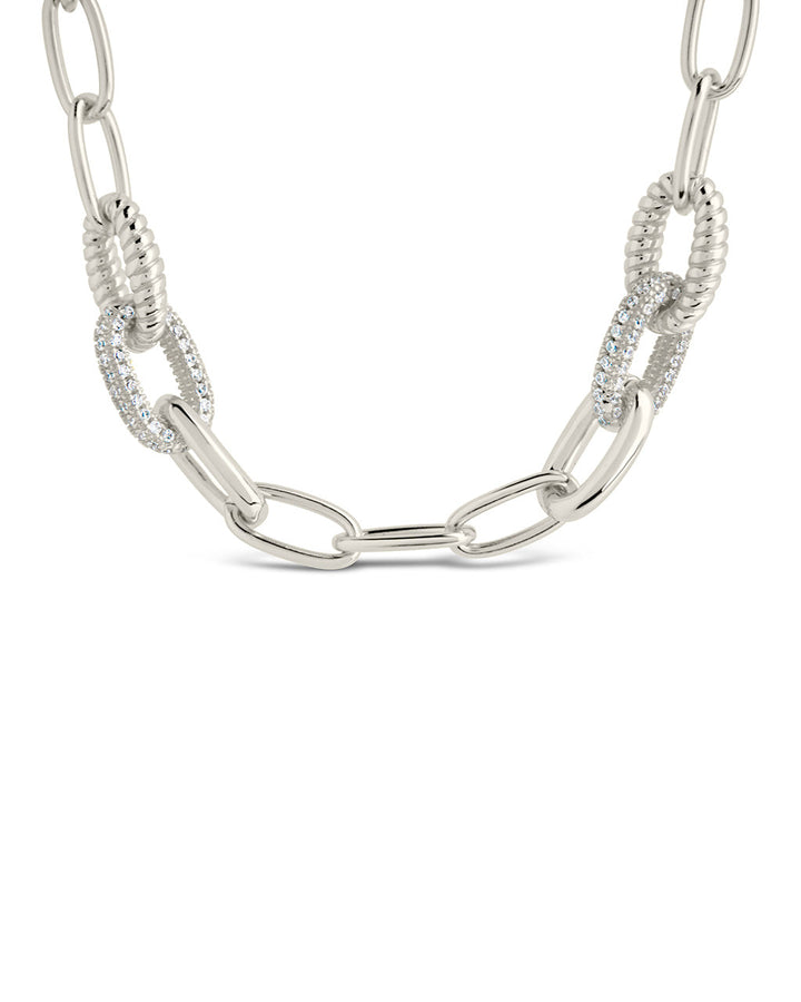 Samar CZ-Encrusted Chain Link Necklace