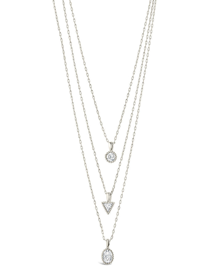 Julie CZ & Layered Chain Necklace by Sterling Forever