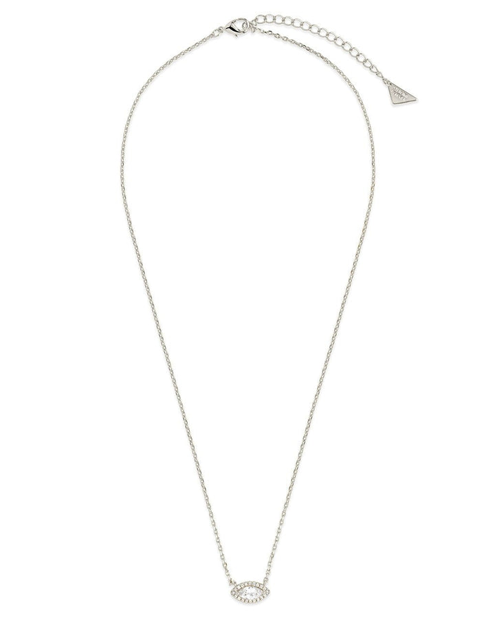 Jamie CZ Evil Eye Pendant Necklace