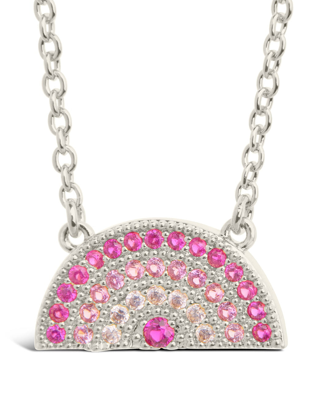 Rainbow CZ Pendant Necklace