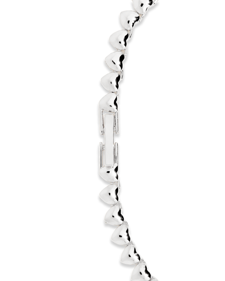 Stephanie Heart CZ Tennis Necklace