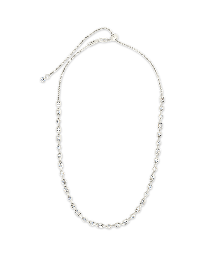 Camden Adjustable CZ Staggered Tennis Necklace