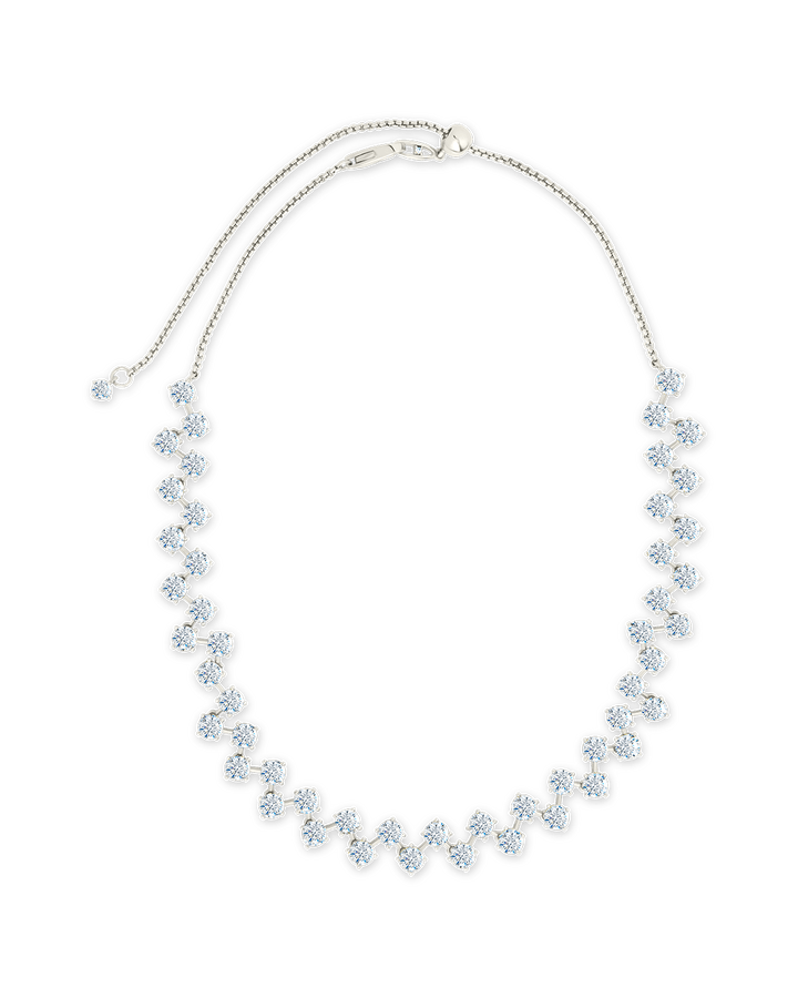 Carson Adjustable CZ Tennis Bolo Necklace