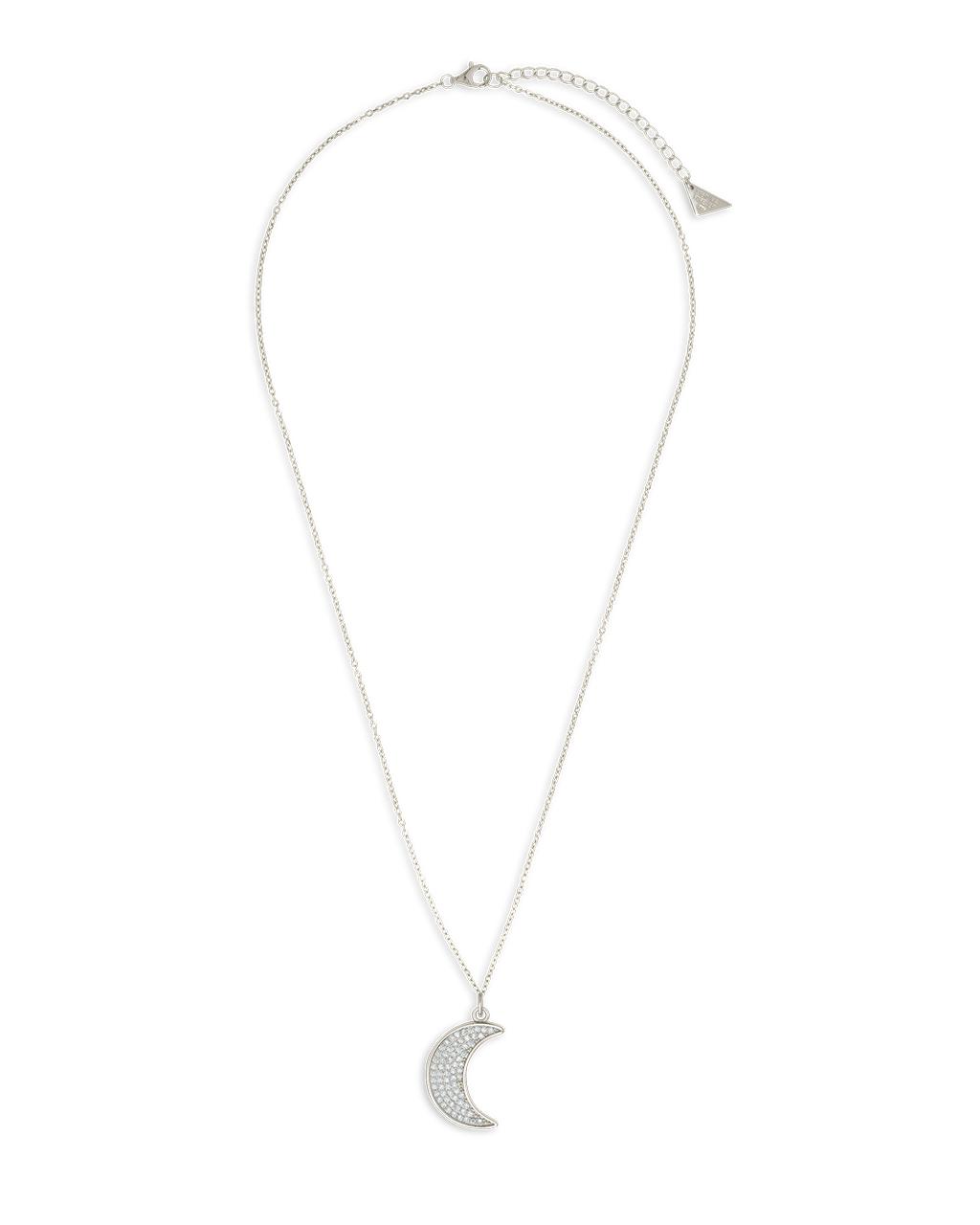 Moon Crescent Pave CZ Pendant