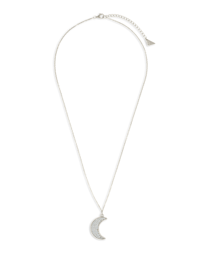Moon Crescent Pave CZ Pendant