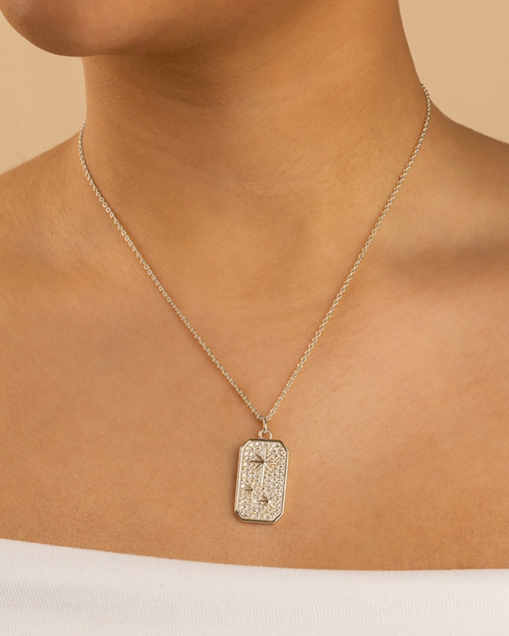 North Star Pendant - Pave CZ