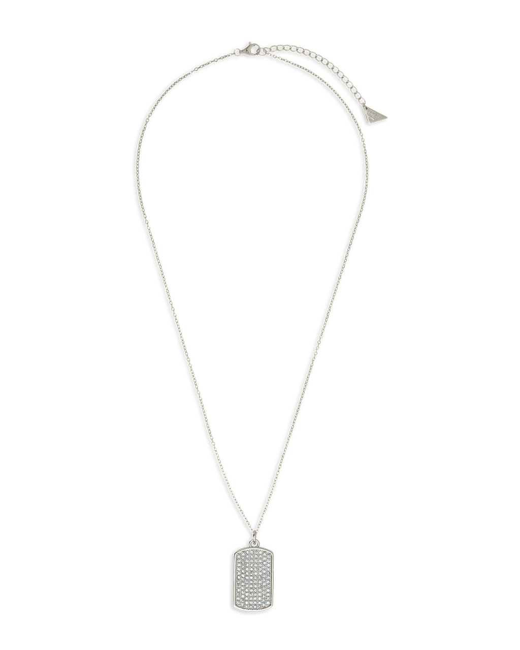 Rounded-edge Rectangle Pave CZ Pendant