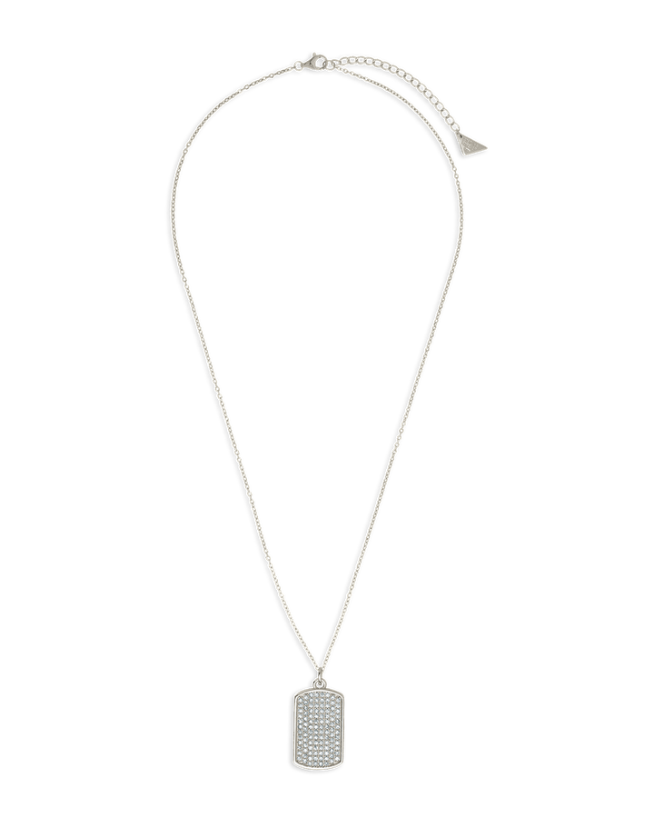 Rounded-edge Rectangle Pave CZ Pendant