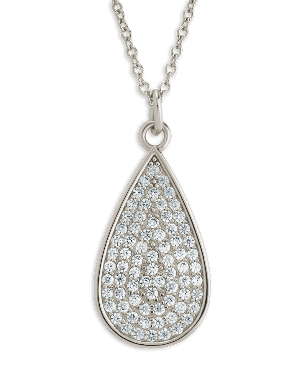 Tear Drop Pave CZ Pendant
