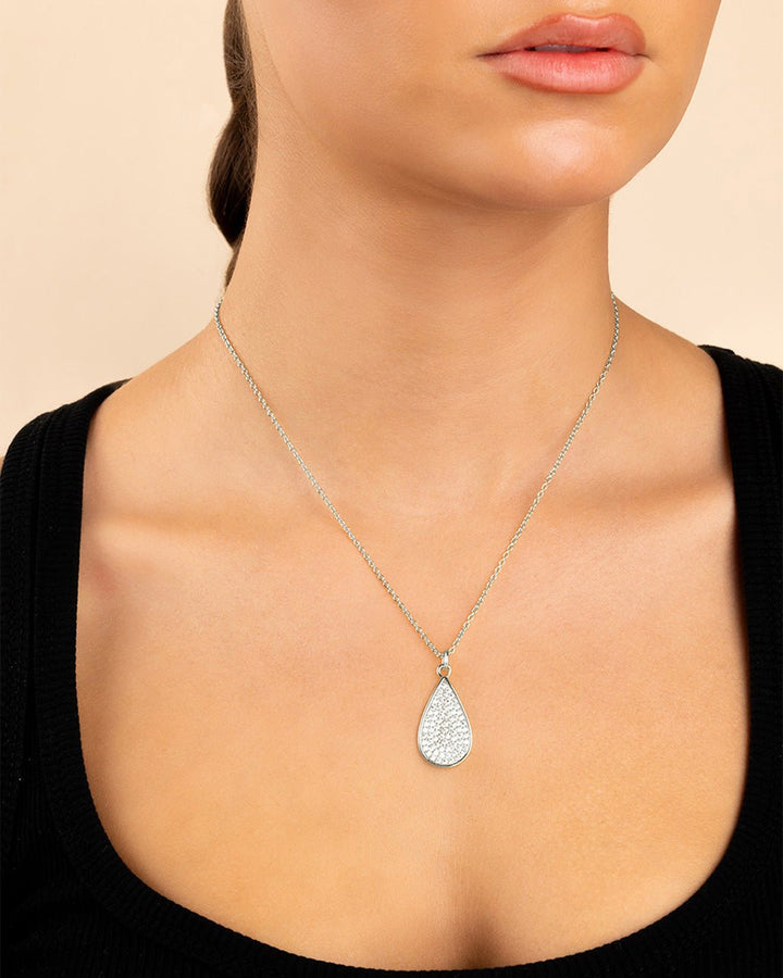 Tear Drop Pave CZ Pendant
