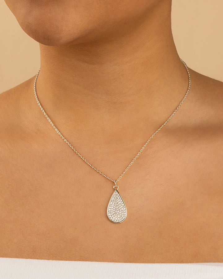Tear Drop Pave CZ Pendant