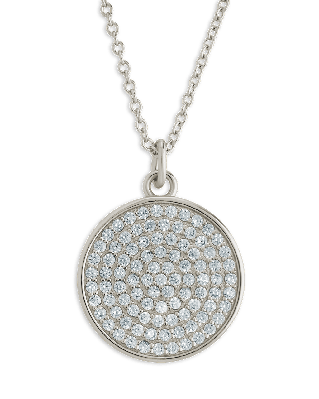 Circle Pave CZ Pendant