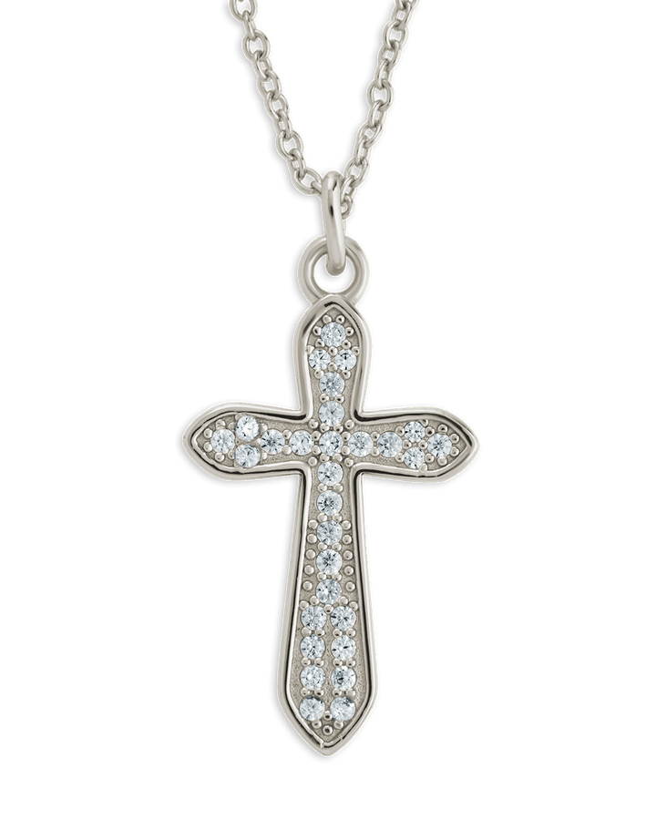 Pave CZ Cross Pendant