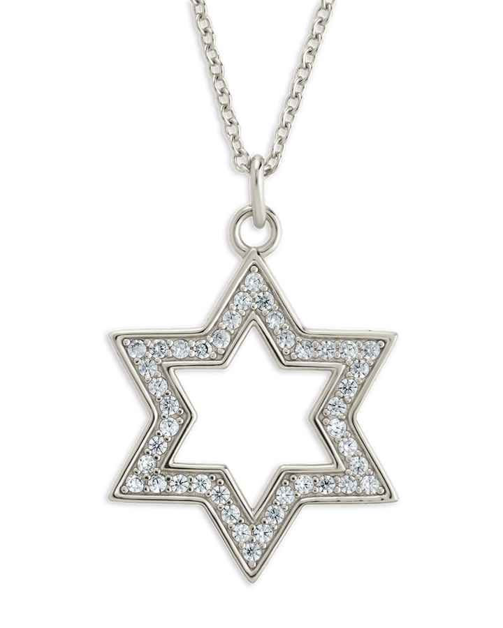 Star of David Pendant - Pave CZ