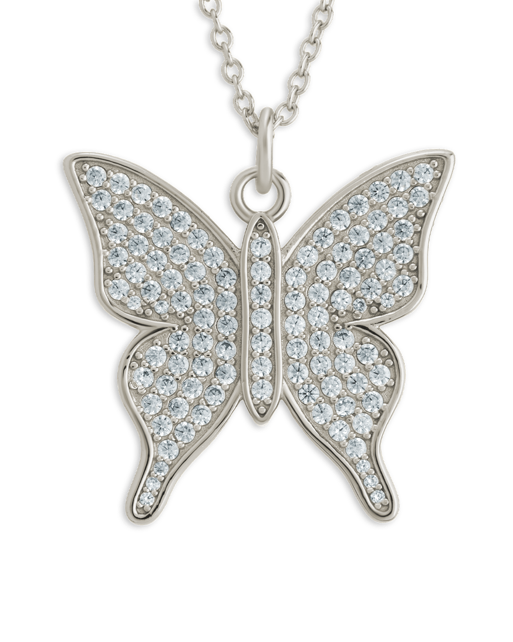 Butterfly CZ Pave Pendant