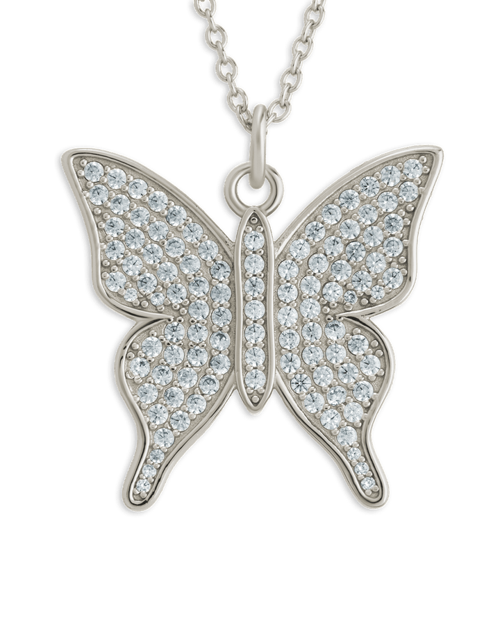 Butterfly CZ Pave Pendant