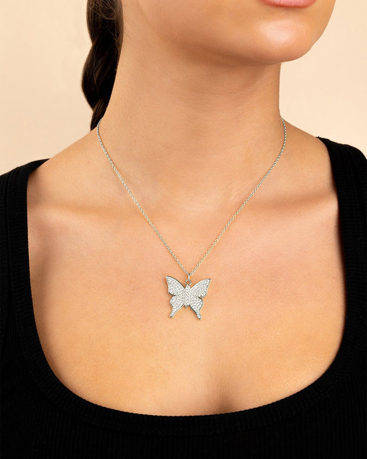 Butterfly CZ Pave Pendant