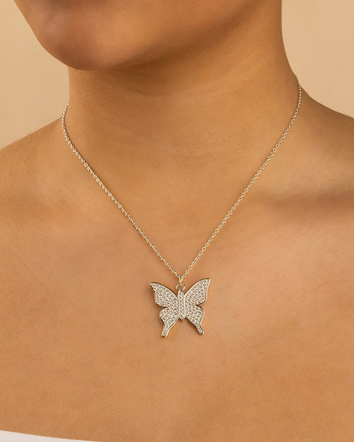 Butterfly CZ Pave Pendant