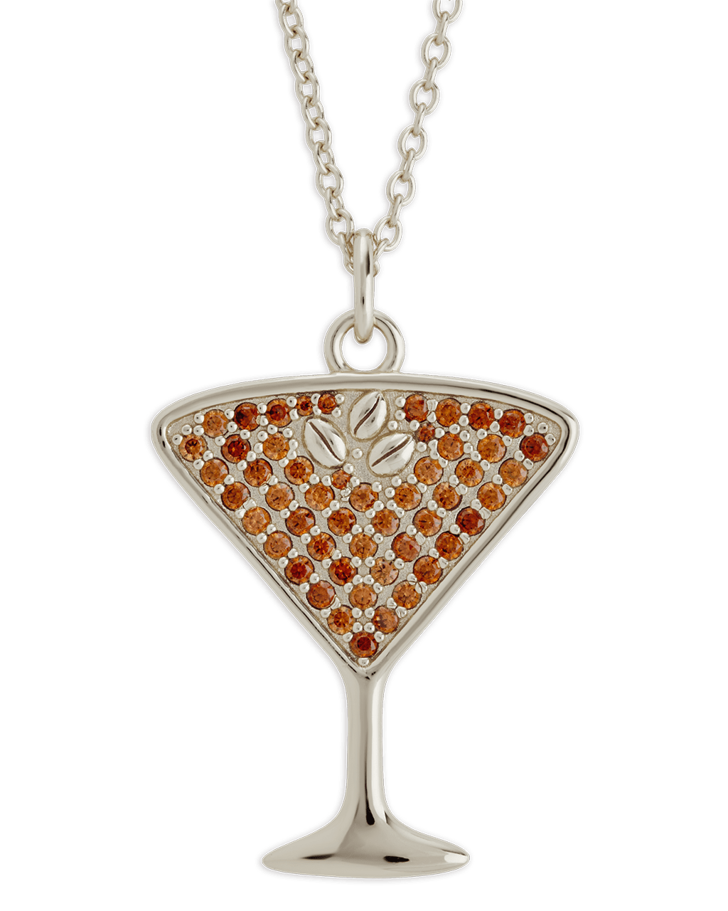 Espresso Martini Pave CZ Pendant
