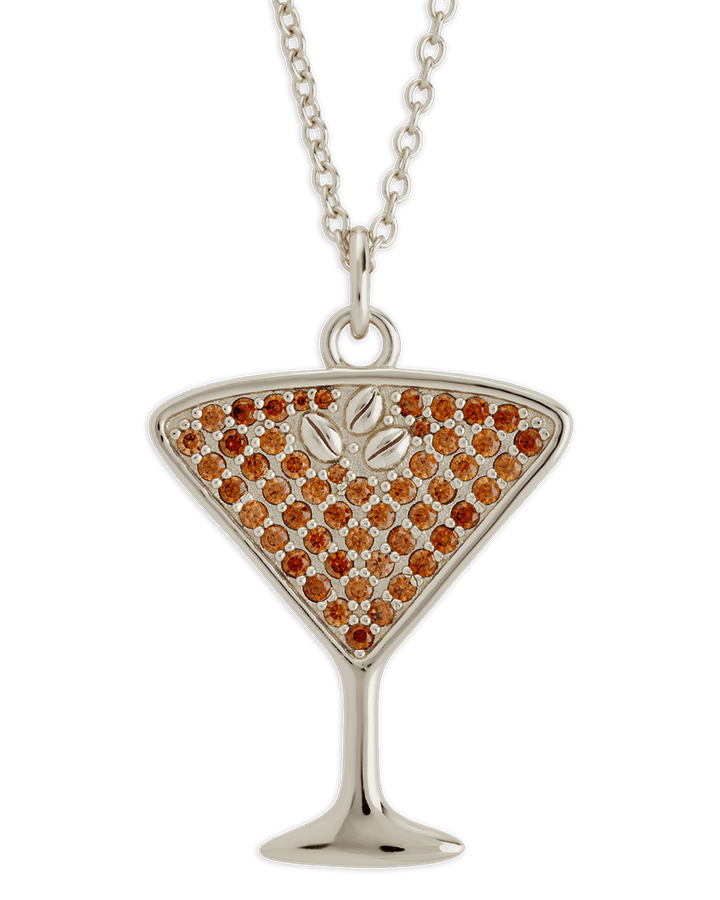 Espresso Martini Pave CZ Pendant