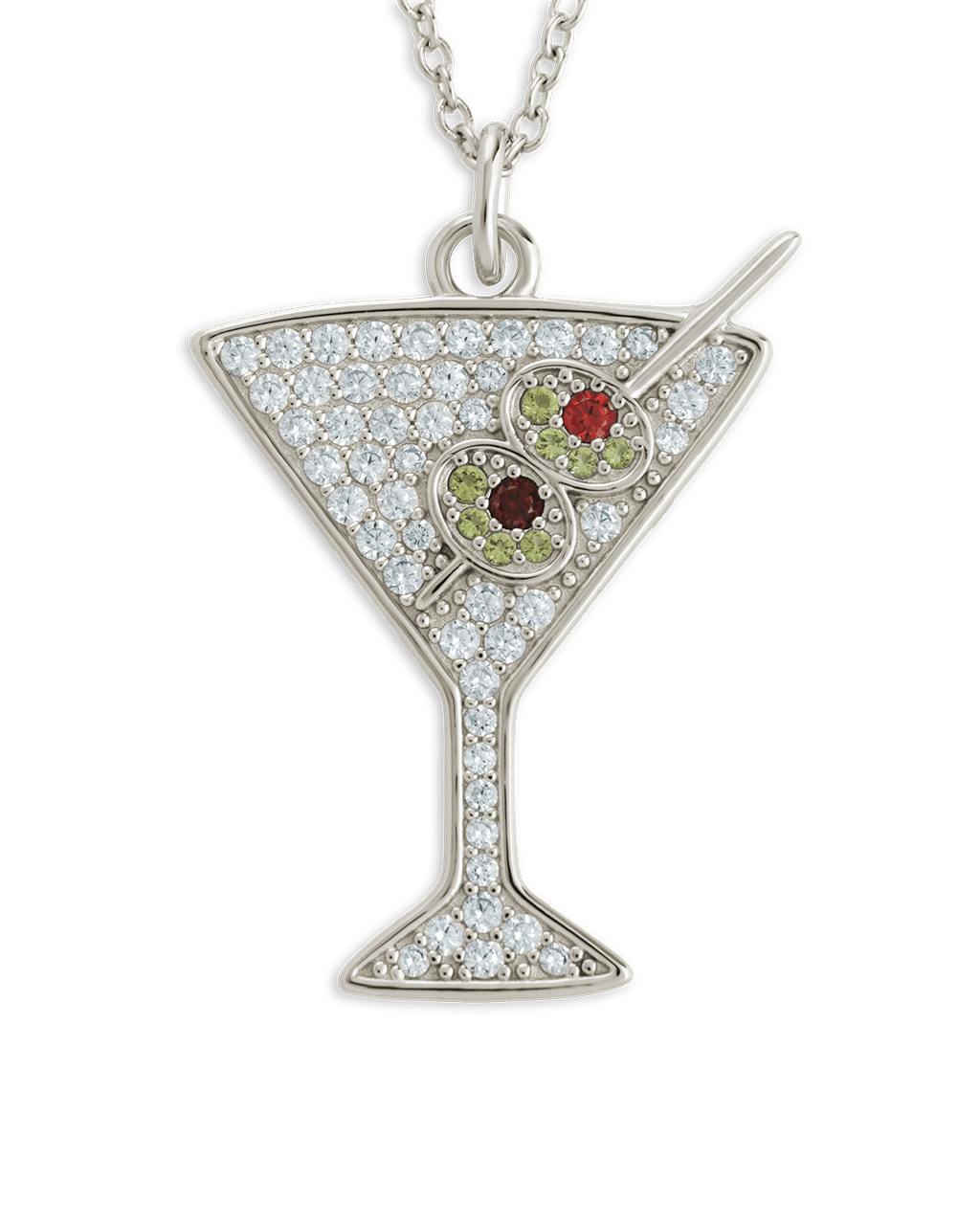 Dirty Martini Pave CZ Pendant
