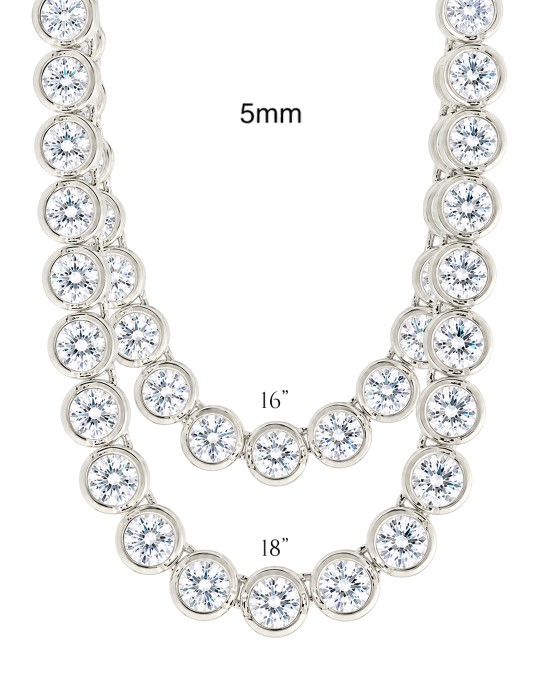 Helene Bezel CZ Tennis Necklace
