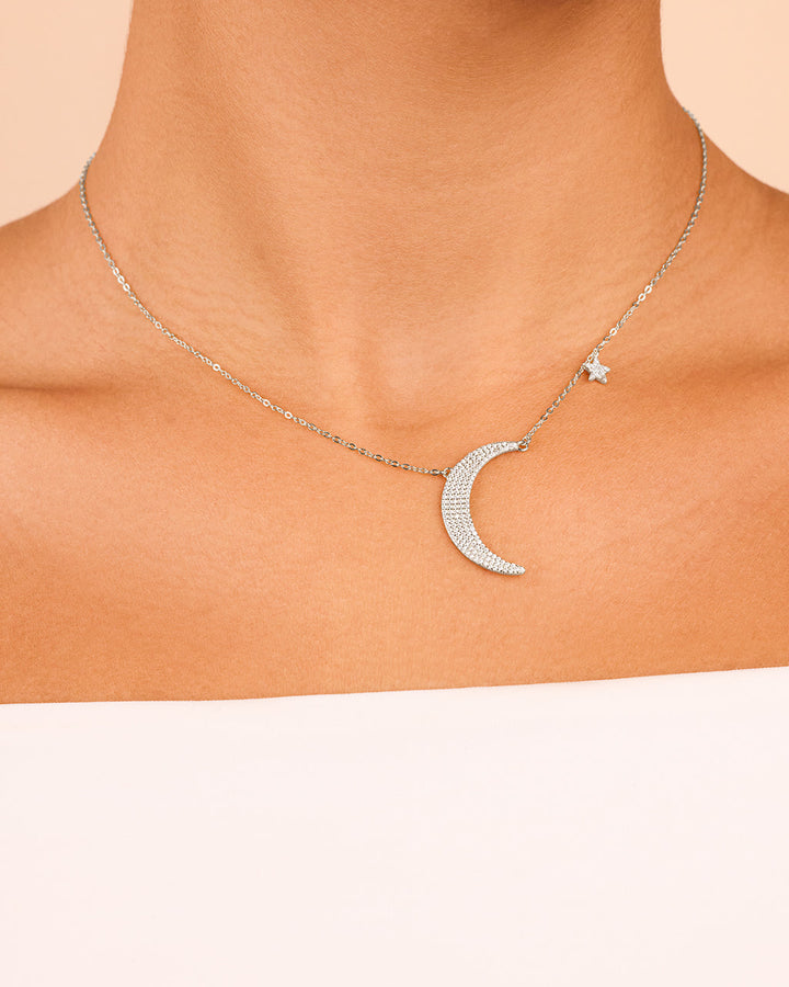 Crescent & Star Charm Necklace