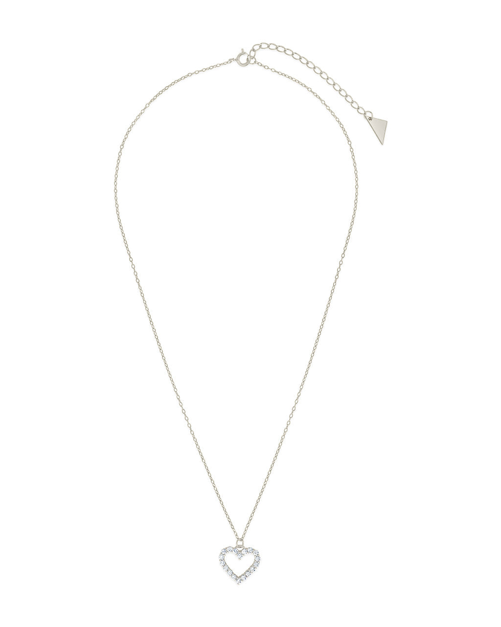 Outline Heart Pendant Necklace