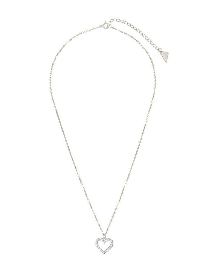 Outline Heart Pendant Necklace